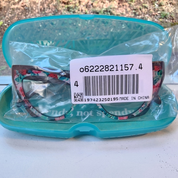NWT ZENNI Rose Garden Cat-Eye Clear Glasses with Case - Picture 10 of 11